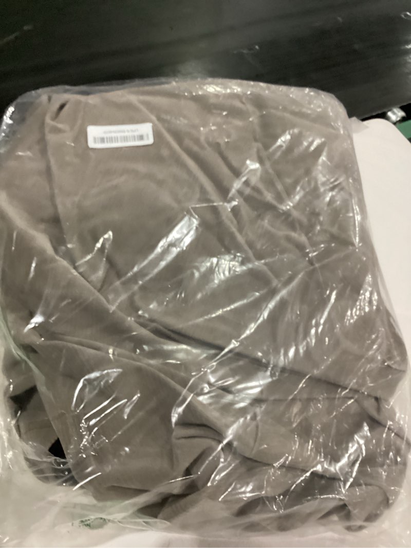 Condition photo showing As Is for intex 68579ep beanless bag inflatable lounge chair: corduroy textured flocking – durable vinyl – folds compactly – 220lb weight capacity – 45" x 45" x 28" grey