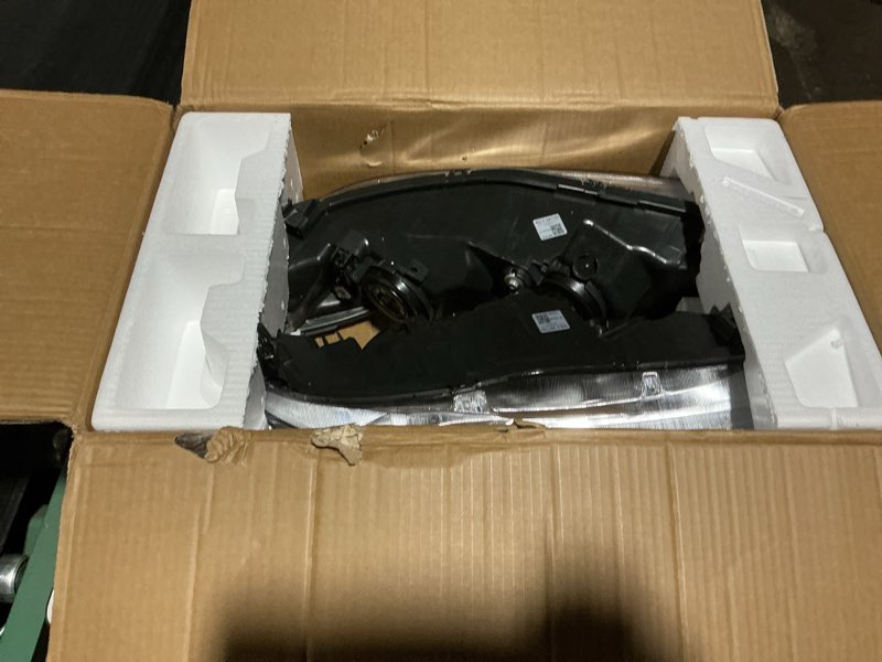 Condition photo showing As Is for headlights assembly compatible with 2006-2011 honda civic 4-door sedan headlamp replacement for 2006-2011 civic 4dr chrome housing with amber reflector(not fit 2-door)?w/o bulbs? chrome housing clear reflector