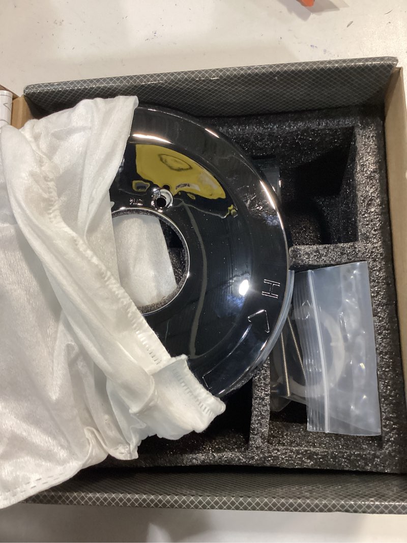 Condition photo showing As Is for Replacement for Delta 13/14 Series Shower Trim Kit, Shower Cover Plate with Handle, Chrome(Valve& Catridge Not Inclued)