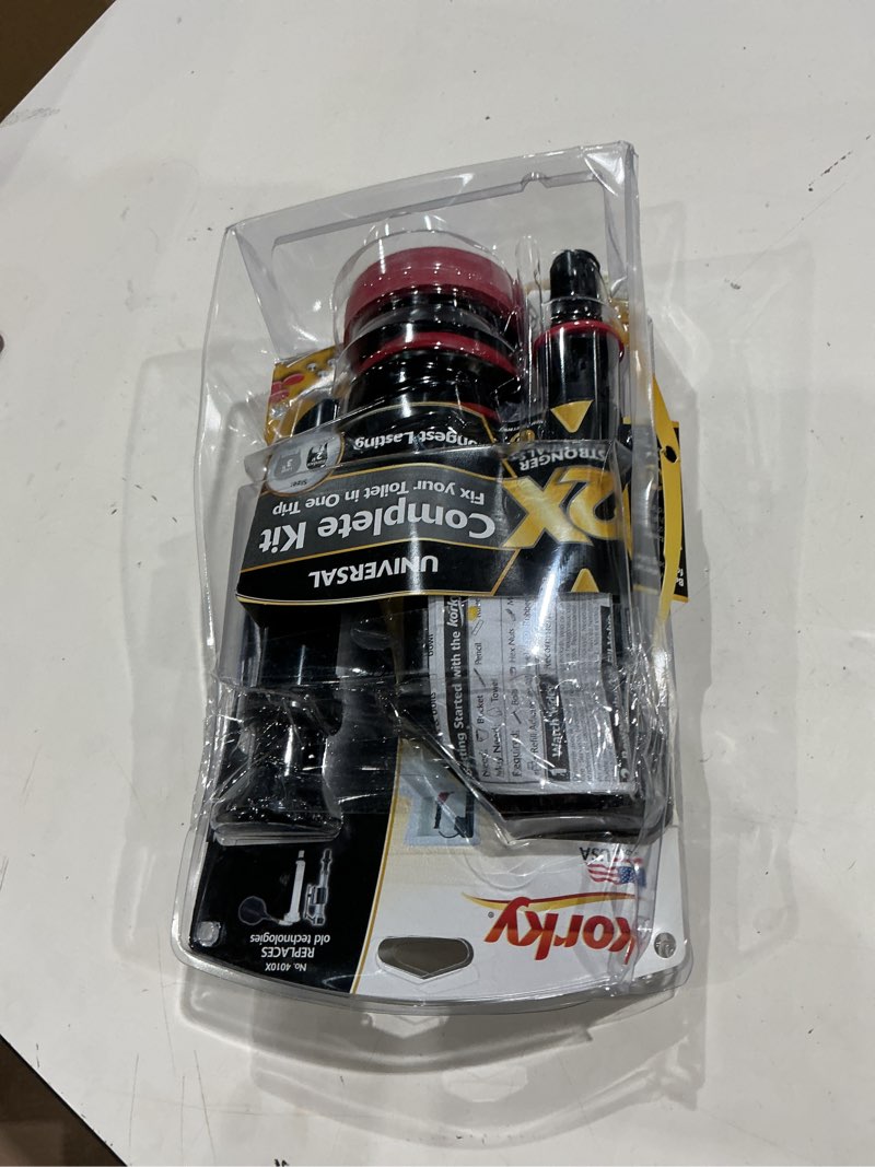 Condition photo showing As Is for korky 2x long life universal complete 2-inch toilet repair kit