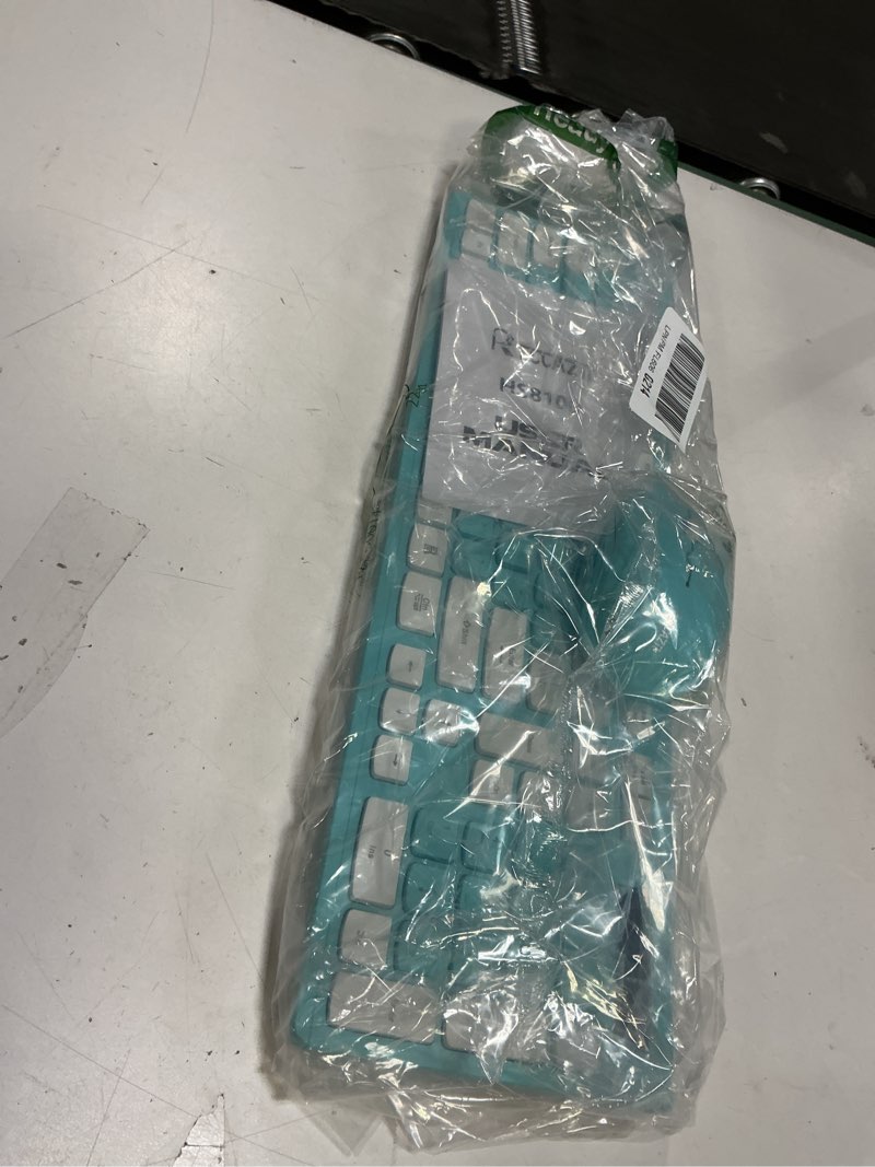 Condition photo showing Good Condition for RECCAZR Wireless Keyboard and Mouse Combo, Full-Sized Keyboard and Adjustable DPI Mouse, 2.4GHz USB Receiver, Wireless for PC, Windows, Desktop, Laptop (Blue) Tiffany Blue