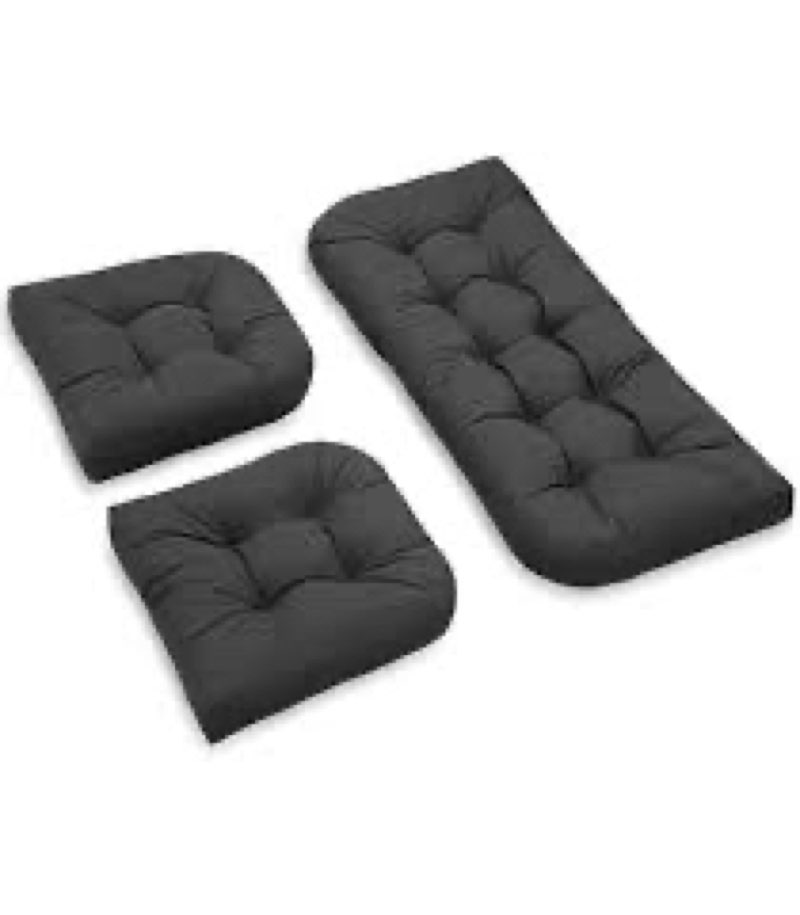 PITCTCHIC Wicker Chair Cushions of 5 Pieces, Waterproof Outdoor Loveseat Cushion for Wicker Furnitur