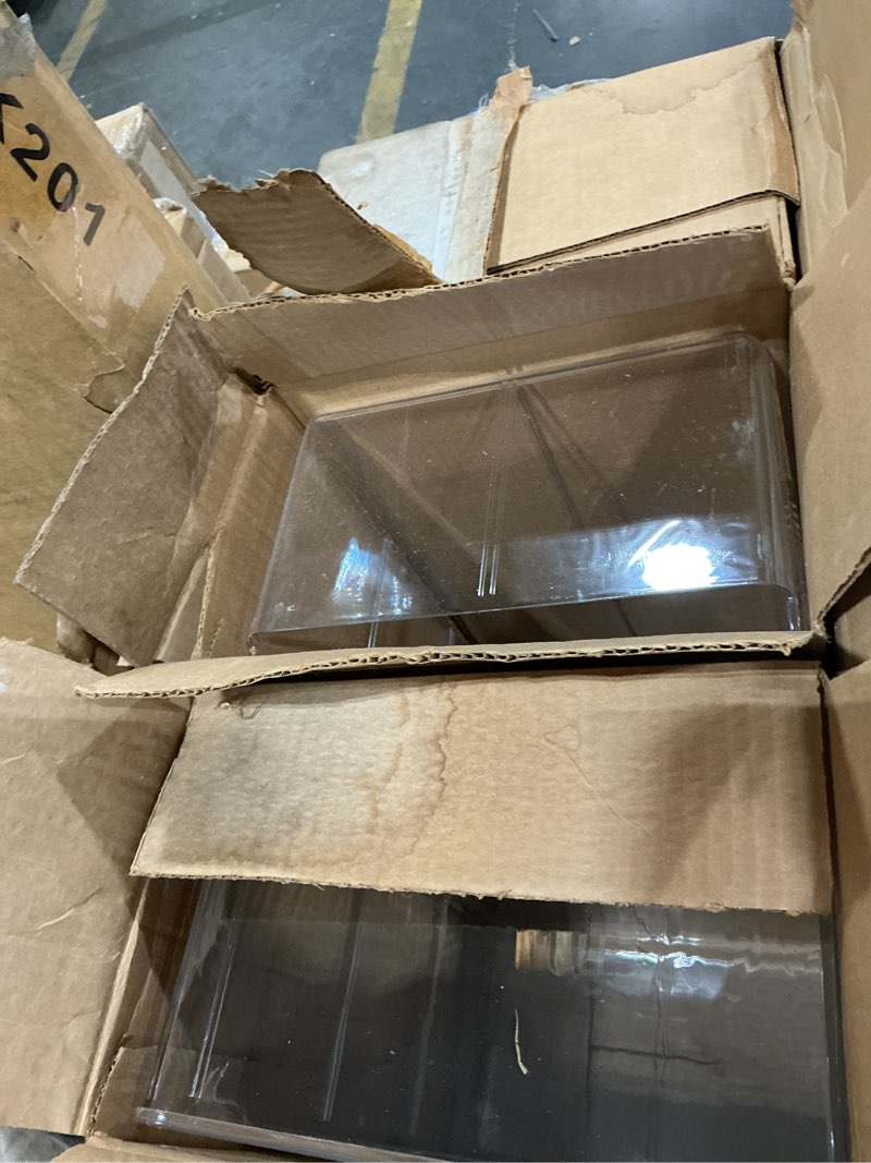 Condition photo showing As Is for clear container for standing freezer