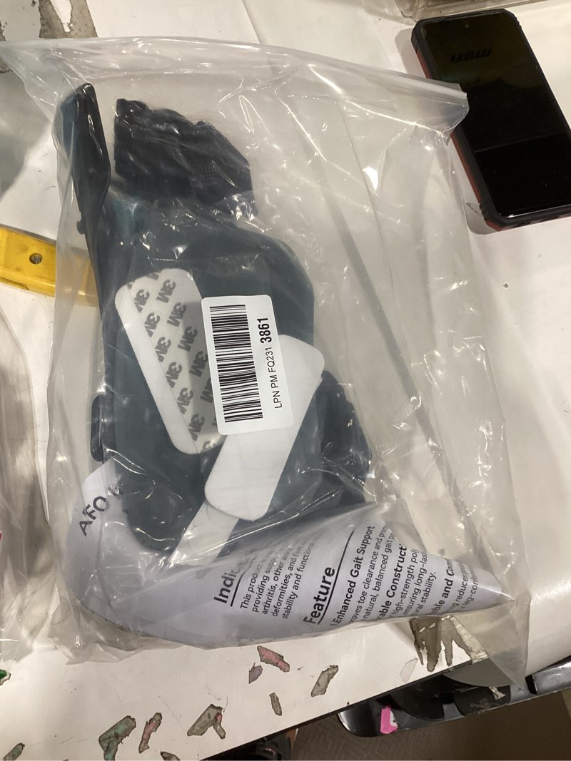 Condition photo showing New/Like New for komzer afo drop foot brace - lightweight ankle foot orthosis support for rehabilitation, adjustable design for stroke, nerve damage & daily mobility (l/right) black l-right