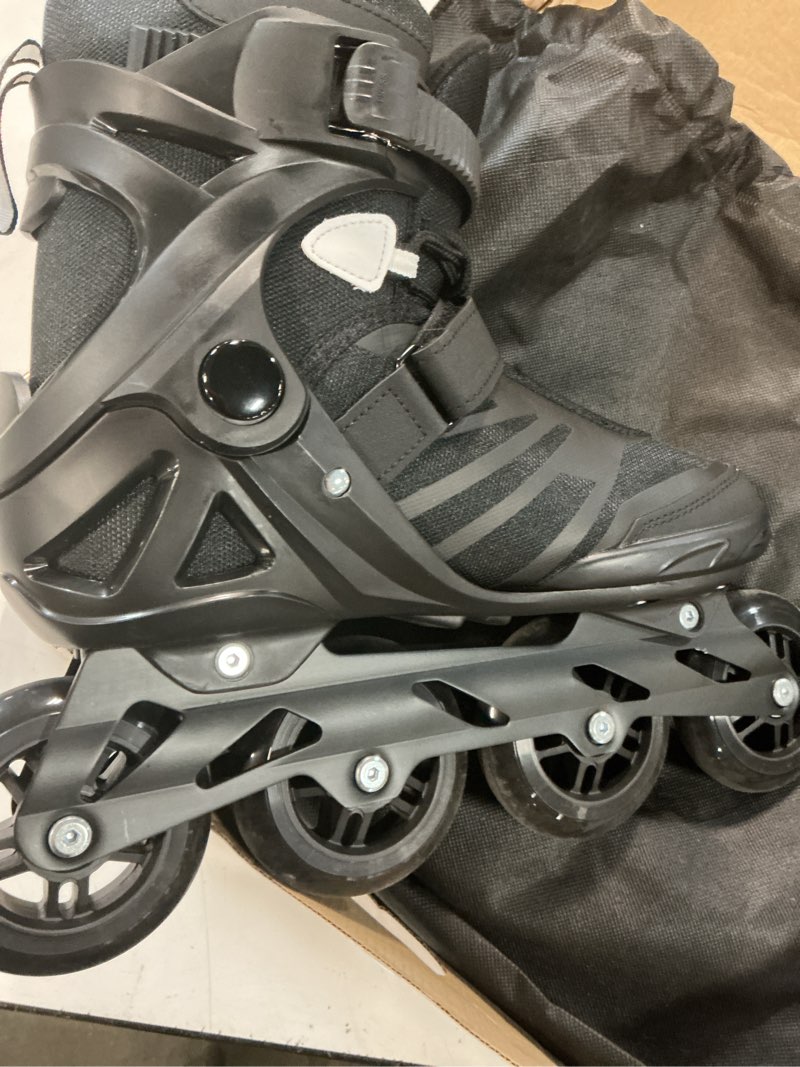 Condition photo showing As Is for inline skates for women men, outdoor street blades roller adult male female, professional fitness roller skates blades for unisex black men5-6/women6-7/24.6cm