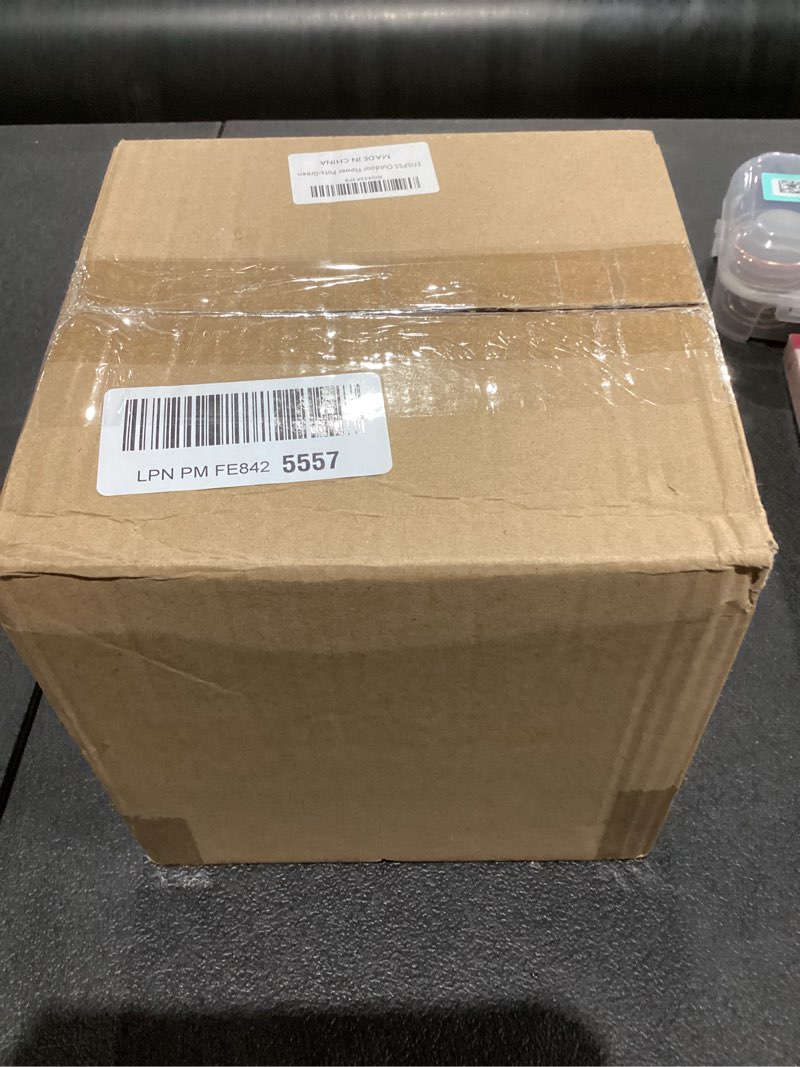 Condition photo showing New/Like New for EFISPSS Orchid Pot with Holes, 5+6Inch Ceramic Plant Pots with Drainage Holes and Tray, Promoting Air Circulation and Drainage, Indoor/Outdoor Flower Pots-Green Green-1 5+6 Inch