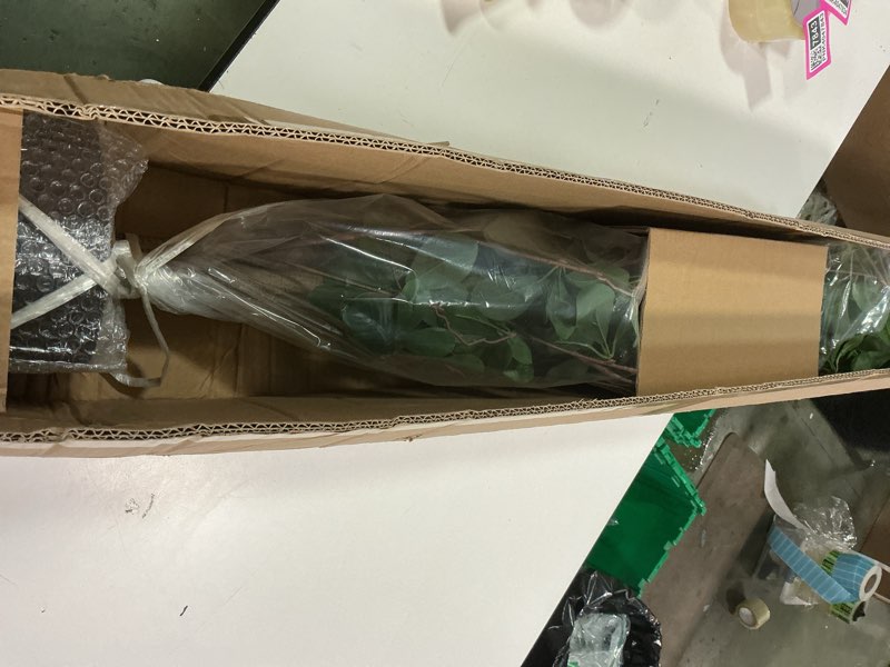 Condition photo showing Good Condition for Tall UV Resistant Ficus Tree Artificial?6ft(72in) Faux Ficus Tree with Realistic Smooth and Shiny Leaves? Fake Trees Indoor Outdoor for Home Office Living Room Bedroom Foyer Porch Decor.