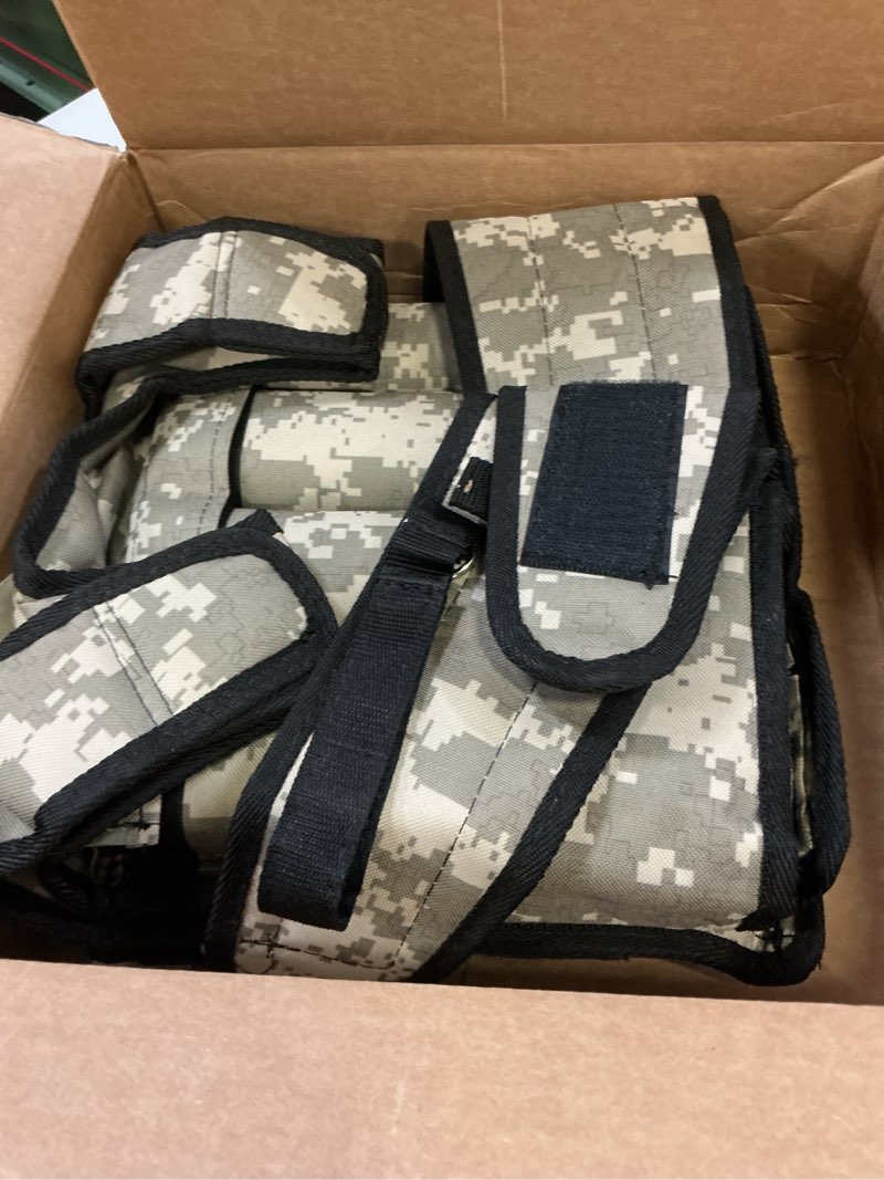 Condition photo showing Good Condition for 20lbs - 140lbs adjustable weighted vest with shoulder pads option for men and women 20lbs without shoulder pads camouflage