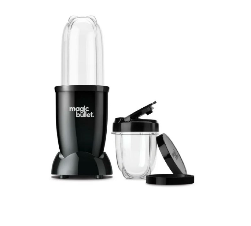 magic bullet essential blender with to-go lid - all black