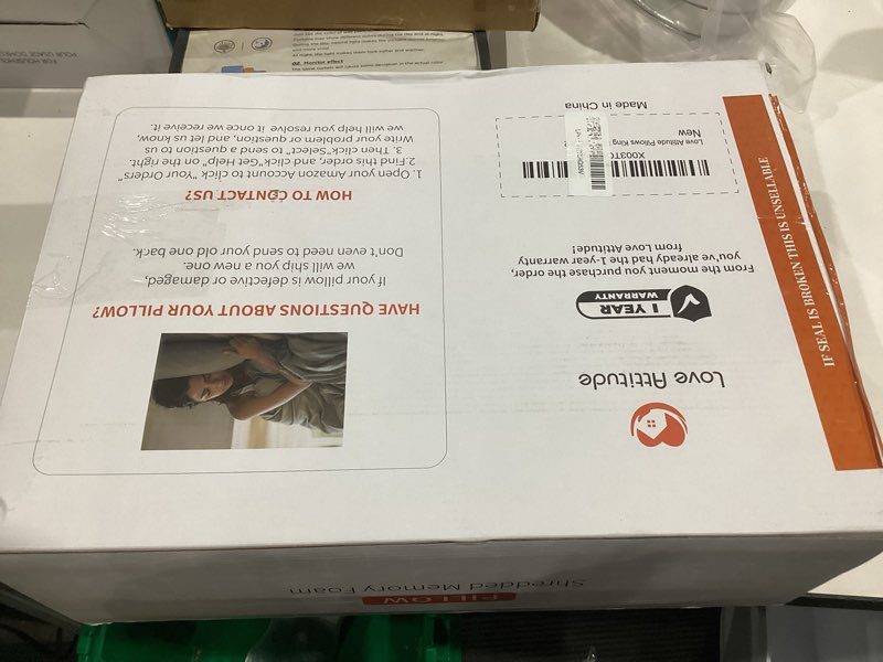 Condition photo showing Good Condition for Shredded Memory Foam Pillows King Size Set of 2, Cooling Pillow Firm and Soft Adjustable for Side Back Stomach Sleepers King (2 Pack)