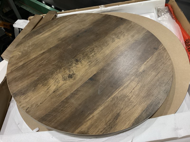 Condition photo showing New/Like New for fdw round coffee table 2-tier modern wood center table with storage for living room bedroom or offic