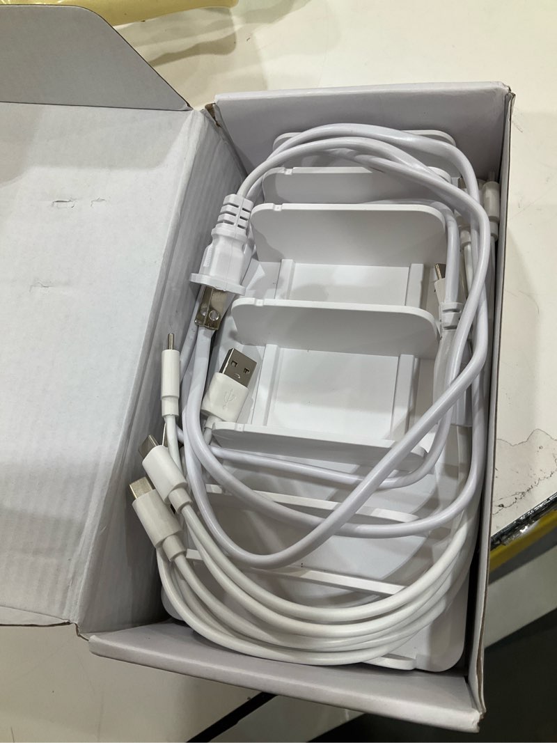 Condition photo showing Good Condition for 300W Charging Station for Multiple Devices, 8 Port Multi USB C Fast Charger Station Dock for MacBook iPhone 17/16/15/14/13/12 Samsung Pixel Series iPad, White (6 Mixed Short Cables Included)