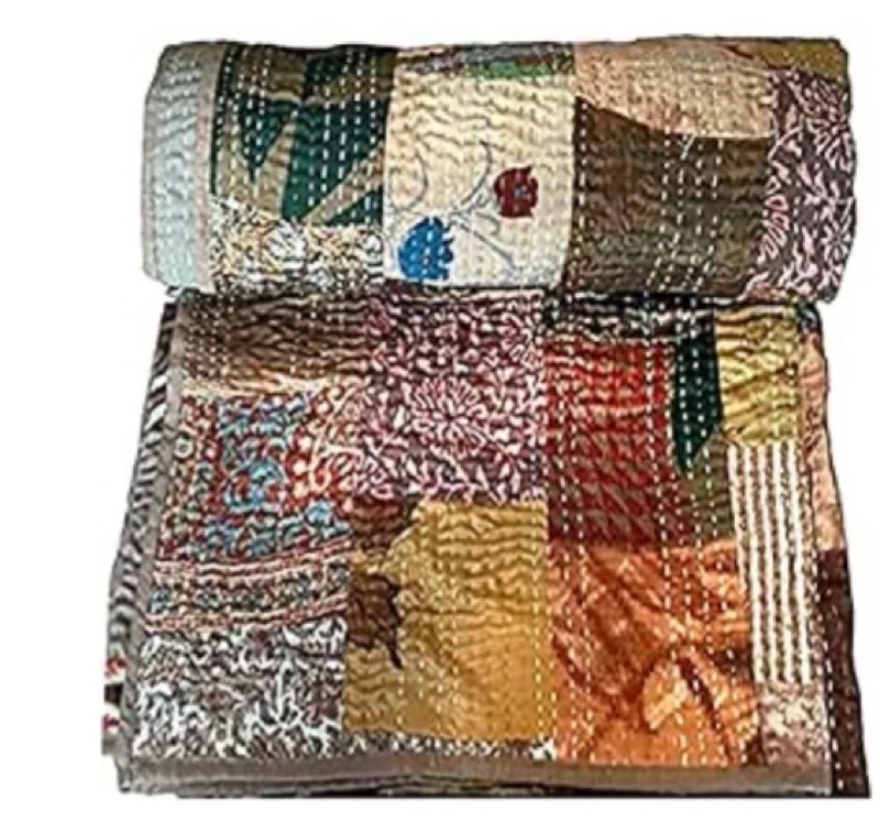 rajasthaniartdecor indian handmade vintage silk sari patola ethnic reversible blanket bedspread thro