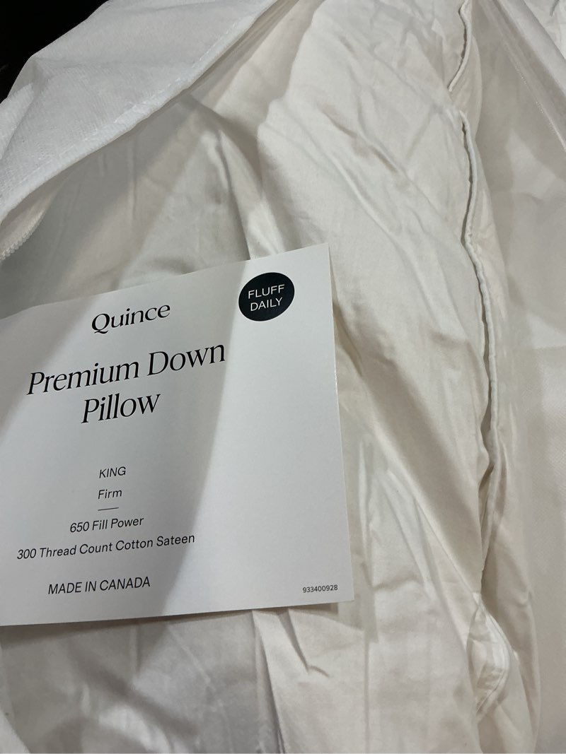 Condition photo showing Good Condition for quince premium down pillow, king, medium