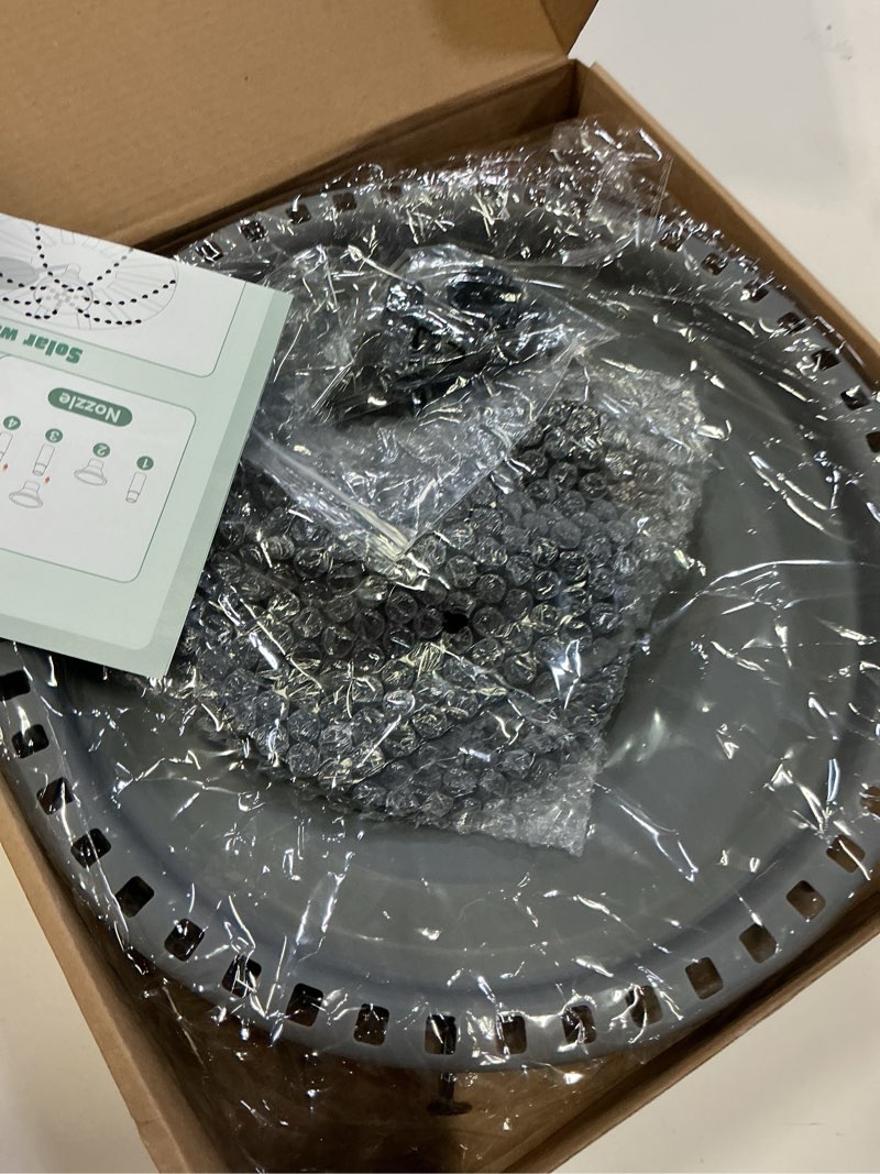Condition photo showing New/Like New for solar bird bath fountain for outdoor, solar powered hummingbird water fountain pump combo set with 4 water patterns for garden yard patio lawn (hanging)