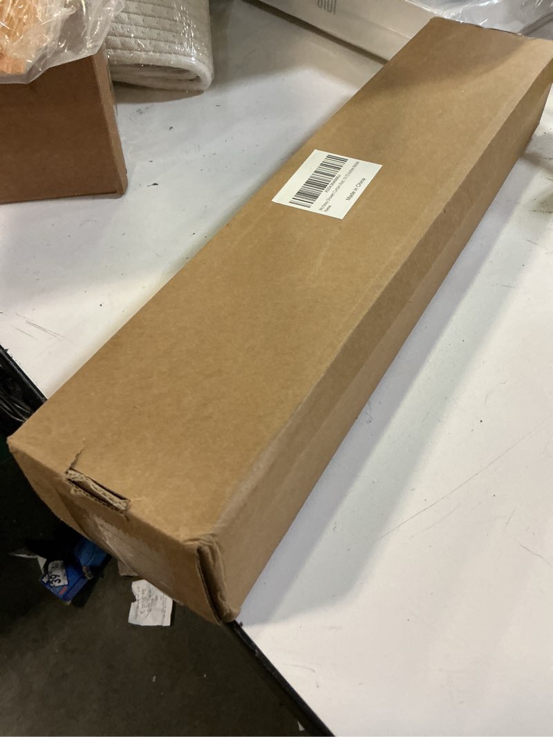 Condition photo showing New/Like New for mcrbeay shower curtain rod, 1" diameter heavy duty tension shower rod, non slip adjustable 28-74 inch no drill shower curtain rods spring tension for bathroom, shower stall, no rust, brushed nickel 28-74 inches brushed nickel