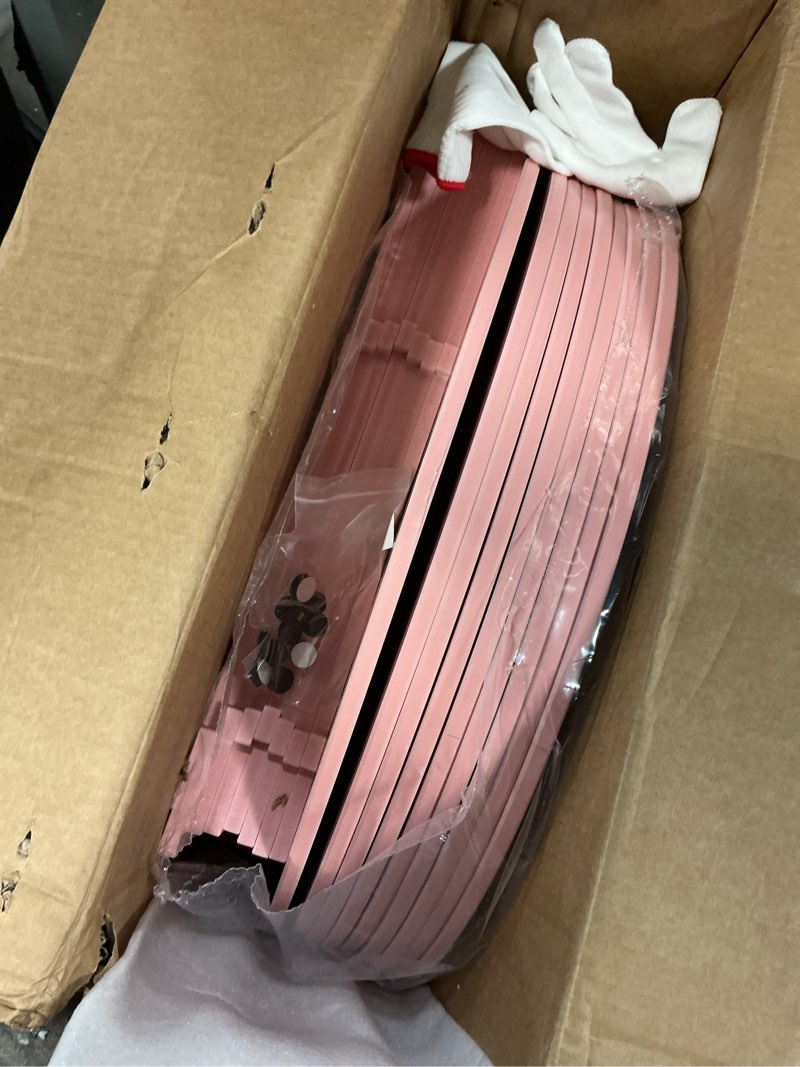 Condition photo showing Good Condition for SpaceAid 7 Tier Rotating Shoe Rack Tower, Spinning Shoe Display Lazy Susan, Revolving 360 Shoe Rack Storage Round Carousel, Vertical Handbag Rotate Shoes Closet Organization (7-Tier Pink) 7 Tier (23.2"W x 63"H) Pink