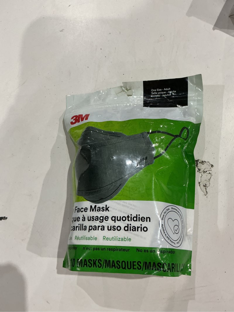 Condition photo showing Good Condition for 3m daily face mask 10-pack reusable cotton not rated one size fits most all- purpose face mask