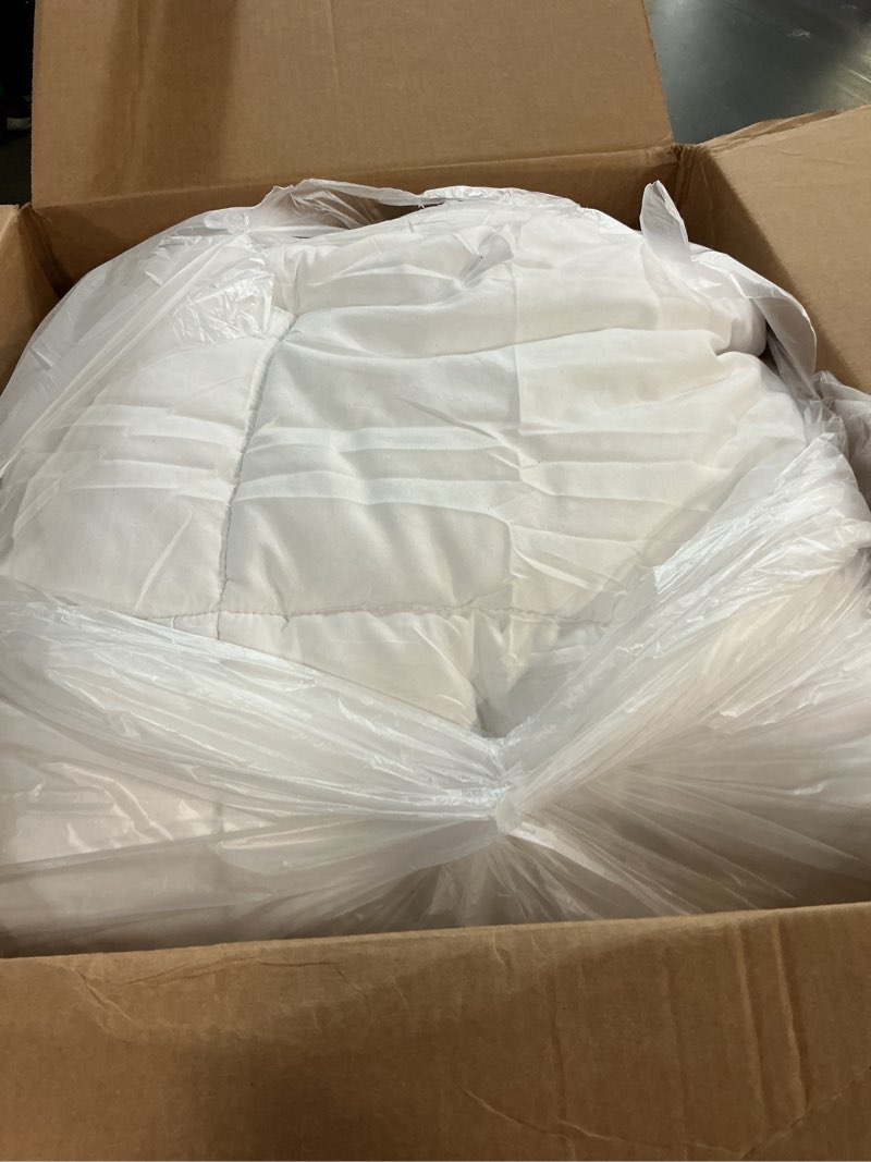 Condition photo showing Good Condition for Bare Home Comforter Set - Full Size - Ultra-Soft - Goose Down Alternative - Premium 1800 Series - All Season Warmth (Full, White) Full 01 - White