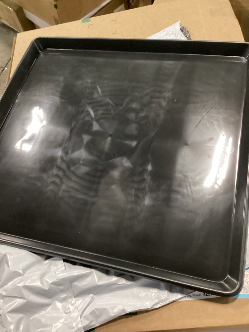 Condition photo showing Good Condition for 22'' x 21''Large Drip Tray, Mini Fridge Drip Pan, Portable AC Drip Pan, Under Washer Pan, Dishwasher Pan, Oil Drain Pans for Changing Oil (1 PCS)