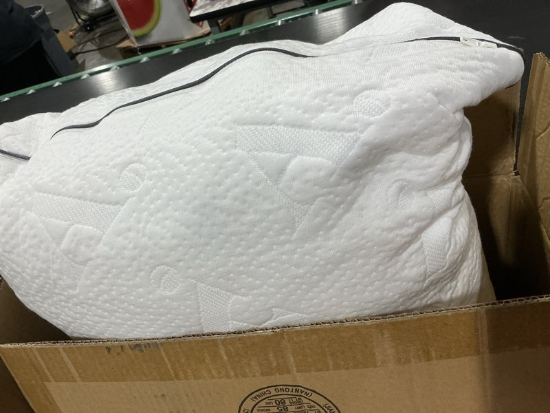 Condition photo showing Good Condition for pacific coast bed pillow, luxury hotel goose feather and down pillow for sleeping with 100% cotton shell, medium supportive, standard size standard (pack of 1)