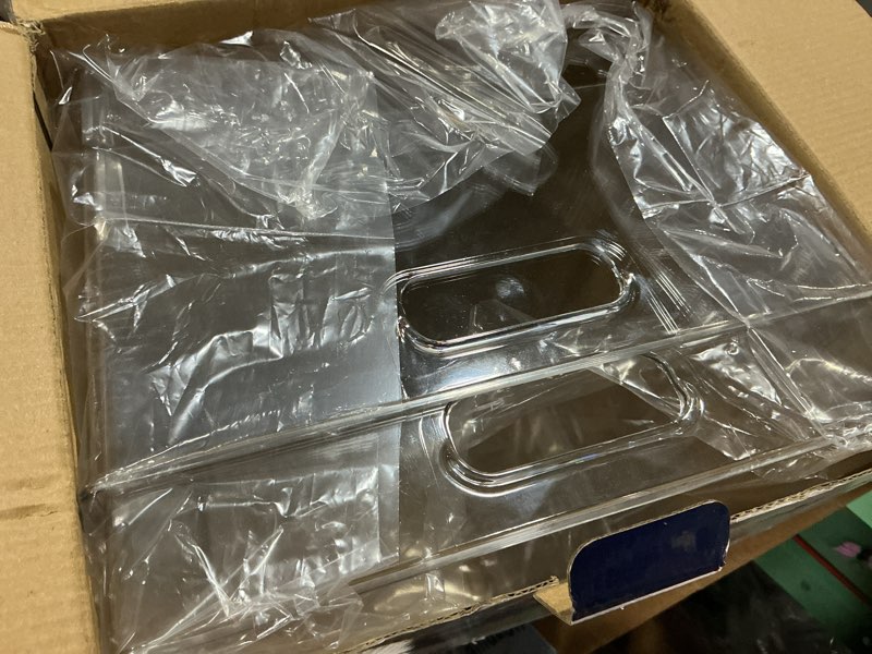 Condition photo showing Good Condition for clearspace xl clear plastic storage bins - 2 pack for kitchen cabinet and fridge organization