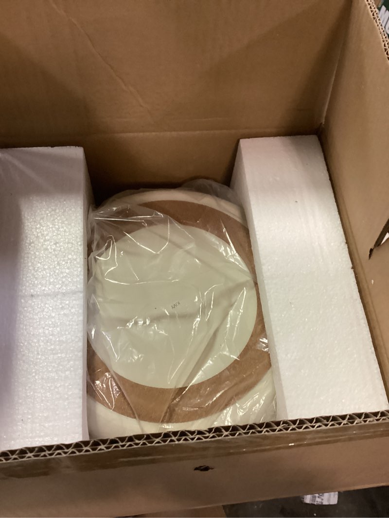 Condition photo showing New/Like New for KIVY Concrete Fruit Bowl for Kitchen Counter - Large Decorative Bowl for Home Decor - Modern Fruit Basket for Entryway Table - Concrete Bowl - Decorative Bowls for Home Decor - White Fruit Bowl Decor Cream Flat