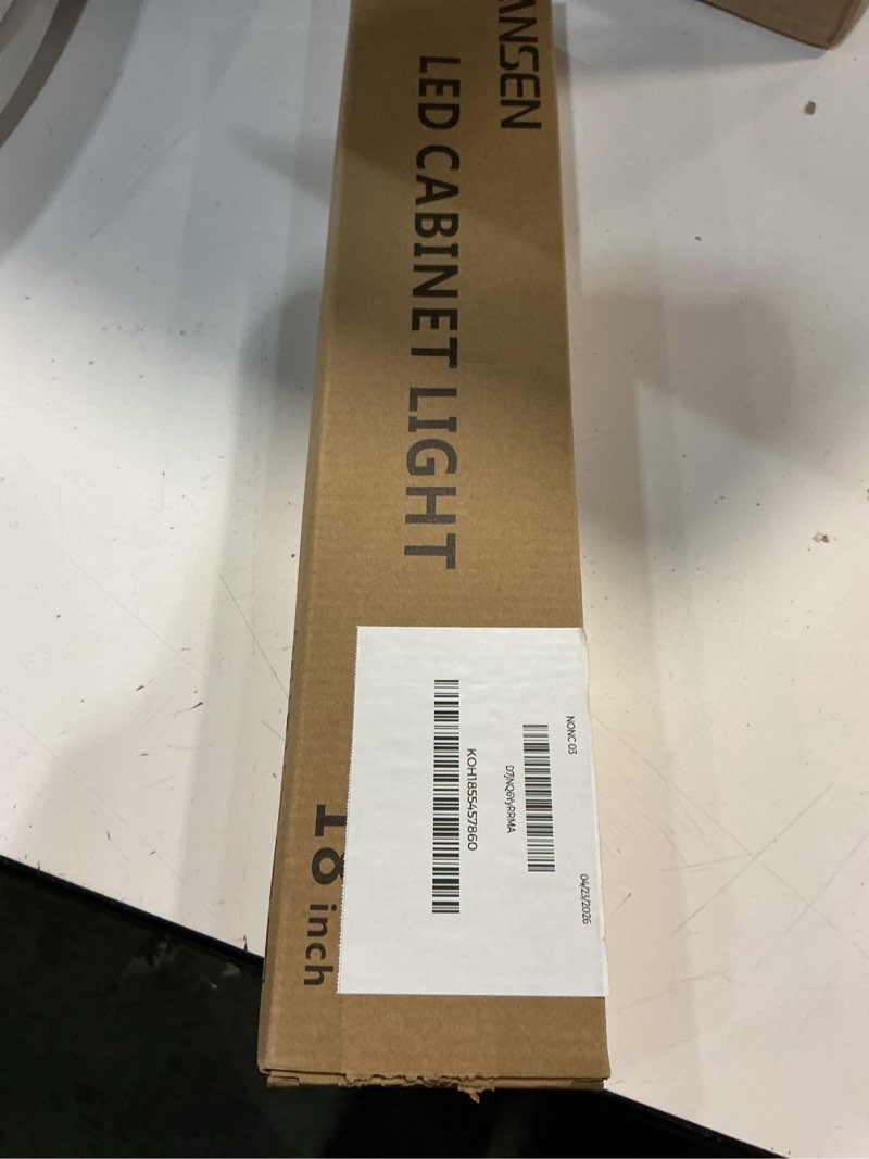 Condition photo showing New/Like New for ansen hardwired under cabinet lighting, 12in 10w led light for kitchen/closet, 666.7lm, cri>92, r9>90, dimmable, 5 color temperature, 2700k-5000k(warm white, cool white, daylight)