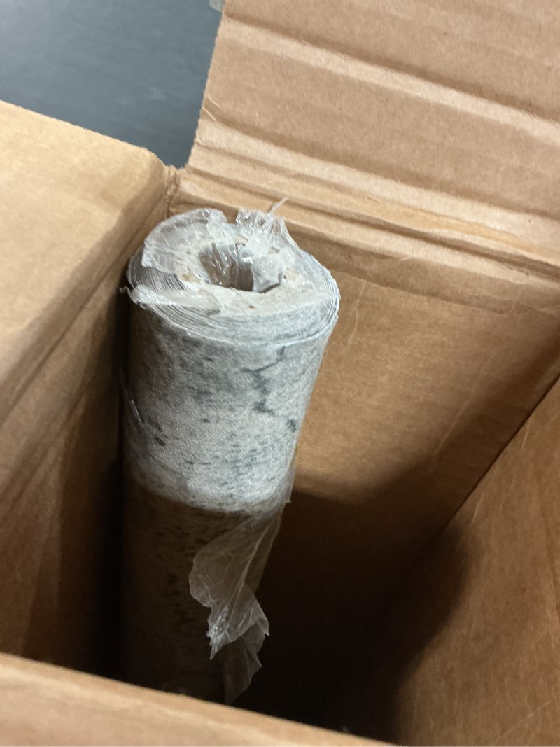 Condition photo showing As Is for 48"×197" Extra Wide Thick Light Brown Grey Concrete Wallpaper Peel and Stick Waterproof Brown Gray Concrete Contact Paper Vinyl Matte Adhesive Cement Tile Sticker for Gym Bedroom Bathroom Walls 48" x 197"