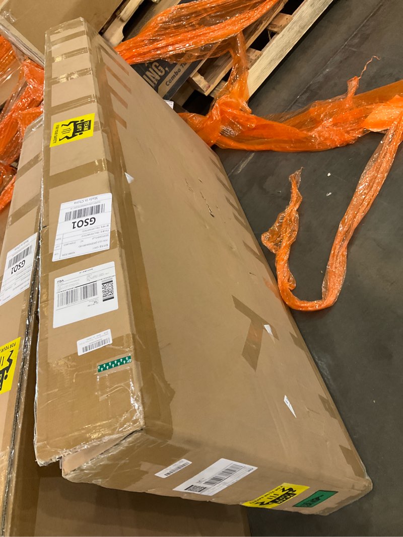 Condition photo showing Good Condition for Wooden Executive Office Desk Computer Table Multi-Sized High Cost Performance Stylish Design Metal Legs Versatile Use for Office or Dining Casual Table (Walnut Color, 55.12in) Walnut Color 55.12in