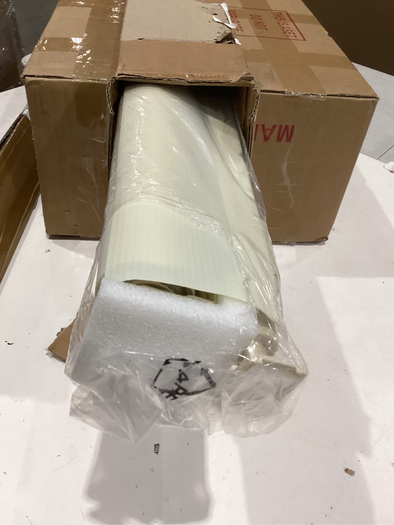 Condition photo showing Good Condition for lazblinds no-drill cordless zebra blinds - dual layer light filtering & room darkening, free-stop lift, easy install, day & night privacy with valance for window 36" w x 72" h, cream 36"w x 72"h cream