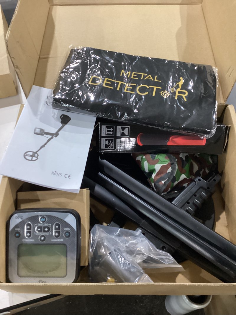 Condition photo showing New/Like New for 16" Detection Depth Metal Detector for Adults,High Accuracy Professional Metal Detector kit with Double-D Waterproof Coil,19.2 kHz Beach Metal Detector and Pinpointer,4 Professional Modes,LCD Display