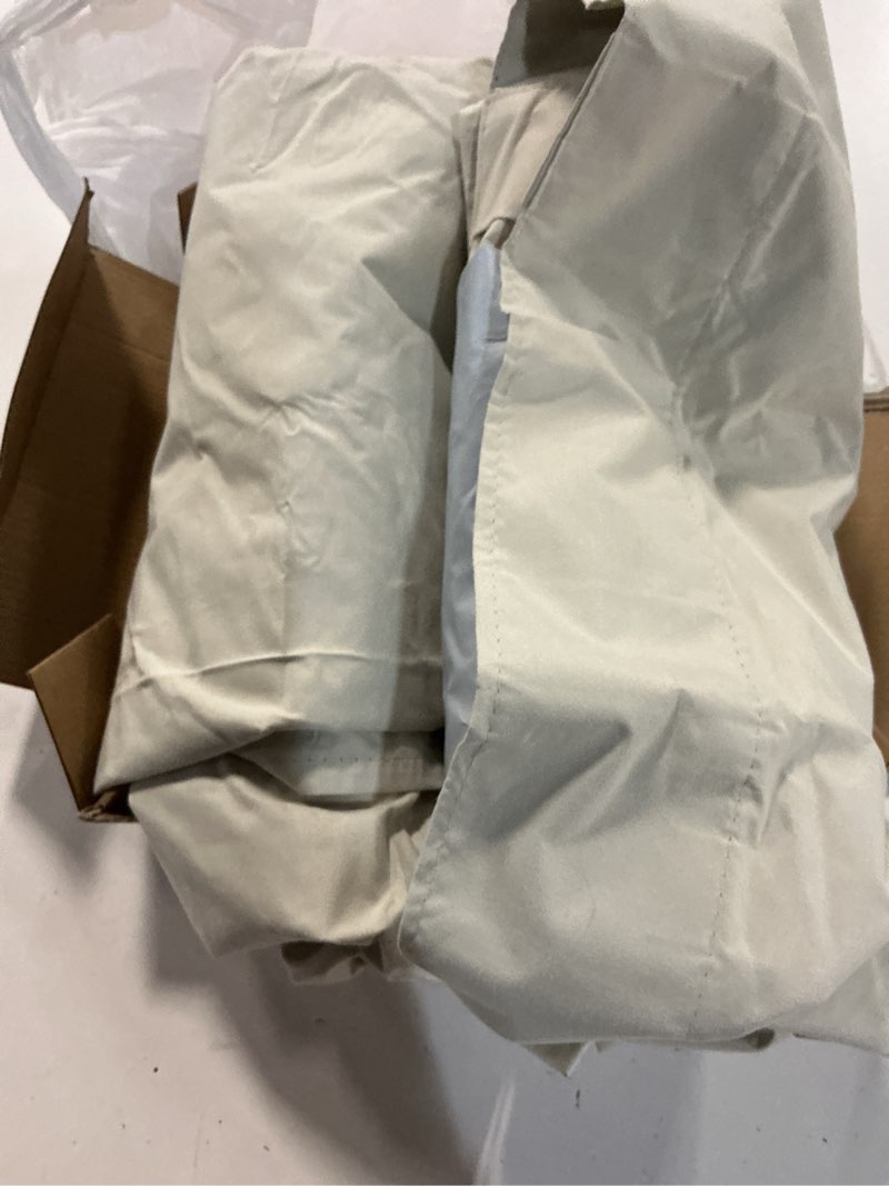 Condition photo showing Good Condition for style selections 84-in taupe blackout thermal lined back tab/pinch pleat/rod pocket curtain panel pair