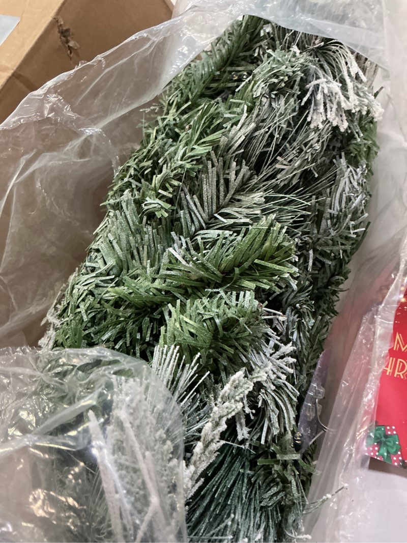 Condition photo showing Good Condition for PACETAP Merry Christmas Burlap Banner with 4 Red Bows, Home Indoor Christmas Decorations for Fireplace, Chimney, Wall, Tree