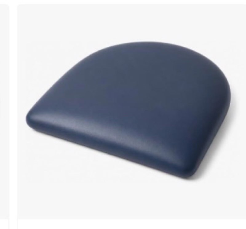 vinyl padded replacement seat for metal frame chairs and bar stools, black, 12 x 12inch, 2 1/2 inch thick (navy, vinyl, seat for metal frame seating) pack of 4