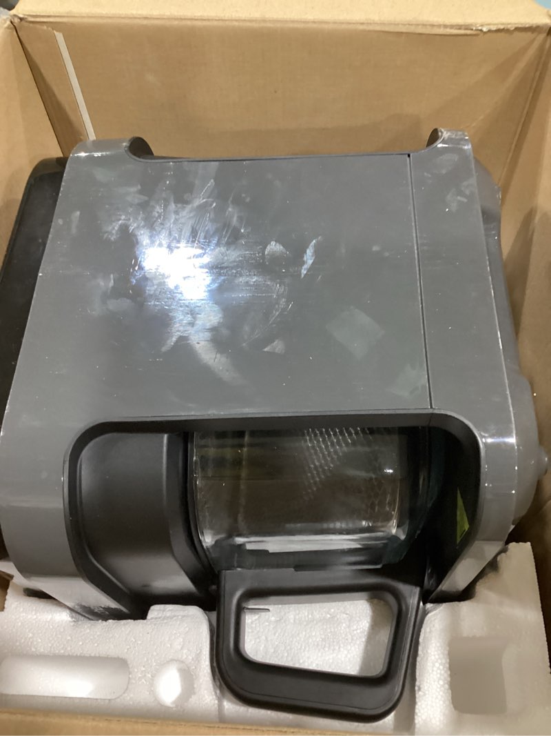 Condition photo showing Good Condition for Nutrichef 5.8 Quart Air Fryer | 8-1 Preset Cook Modes | Transparent Fry Bowl for Best Cooking Results | Cook Shrimp, Steak, Fries, Wings, Chicken & More | Precise Temperature Control & Time | Grey