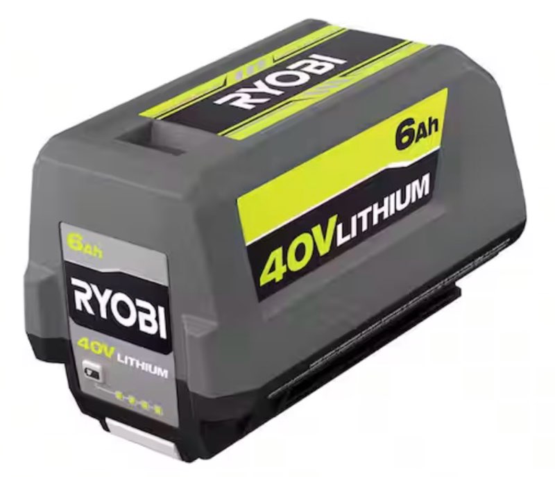 ryobi 40v lithium-ion 6.0 ah high capacity battery