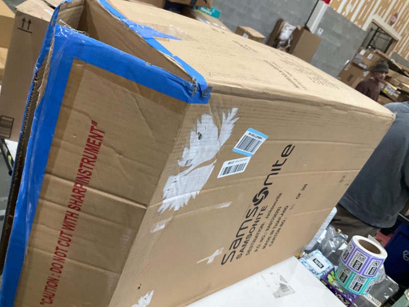 Condition photo showing As Is for Samsonite Pro Travel Softside Expandable Luggage with Spinner Wheels, Black, Checked-Large 29-Inch Checked-Large 29-Inch Black