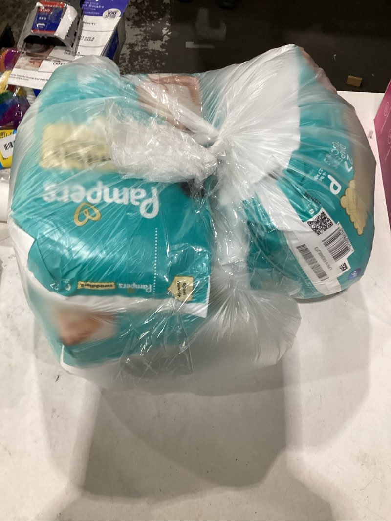 Condition photo showing New/Like New for 4 pack pampers swaddlers newborn diapers, size preemie (6 lbs), 27 count, fragrance free, hypoallergenic, absorbent, pediatrician recommended, skin safe preemie 27