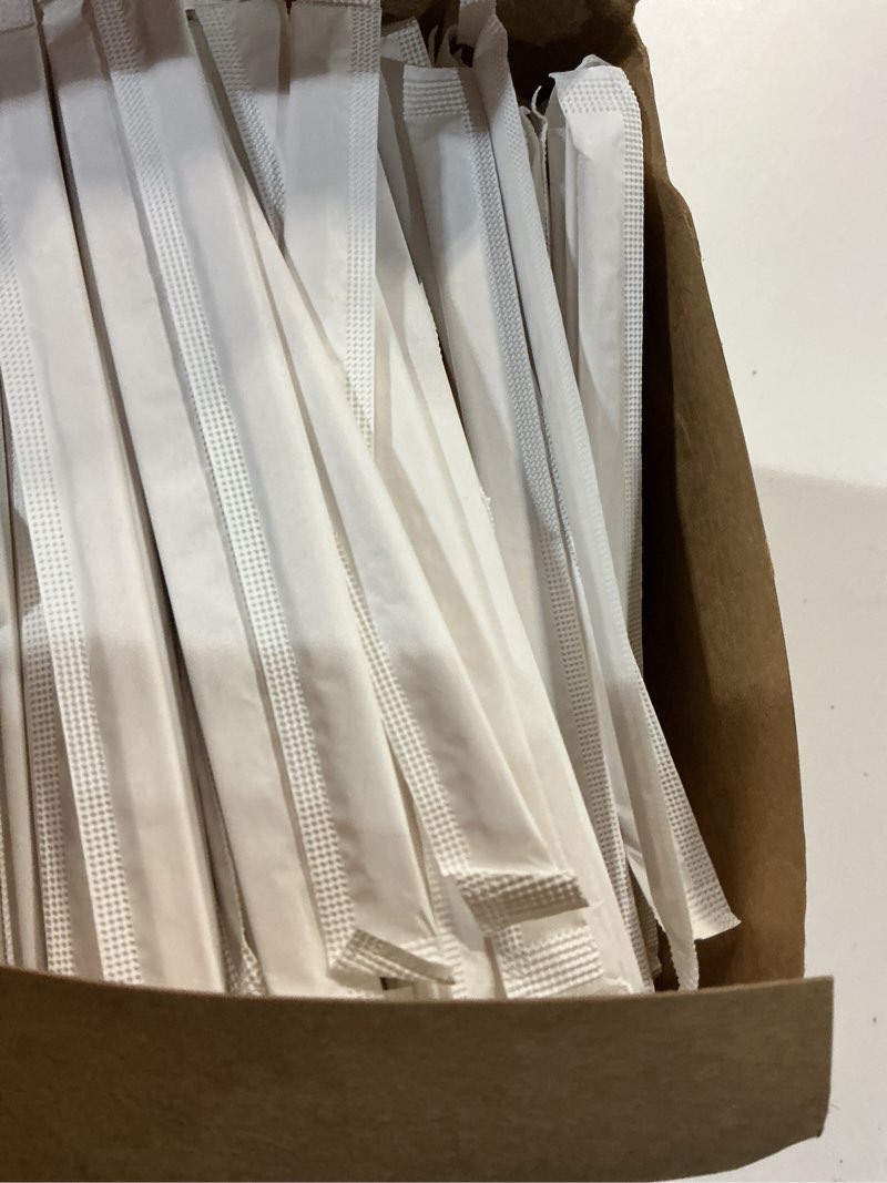 Condition photo showing Good Condition for coffee stirrers 1000pcs individually wrapped coffee stirrers wood - 5.5 inch disposable wooden stir sticks for coffee, cocktail and hot drinks 5.5 inch 1000 pcs