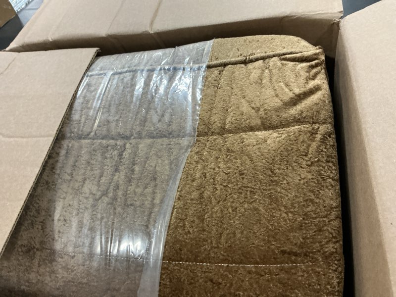 Condition photo showing Good Condition for qqp headboard pillow for bed, queen wedge backrest cushion, upholstered wall mounted support for reading, lumbar support for dorm bed, daybed, couch, decorative panel, light brown