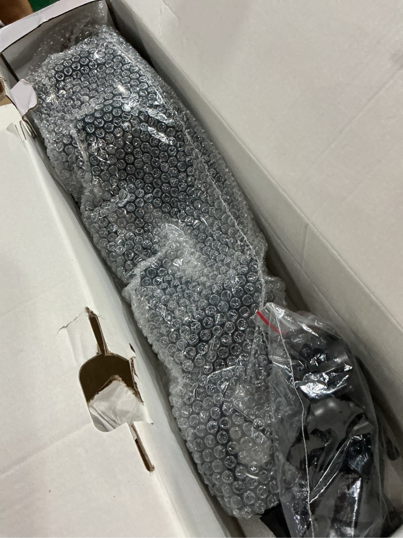 Condition photo showing New/Like New for 4-head massager, handheld back massager, relieves deep tissue pain, body percussion massage for back, neck, shoulders, limbs, and body.