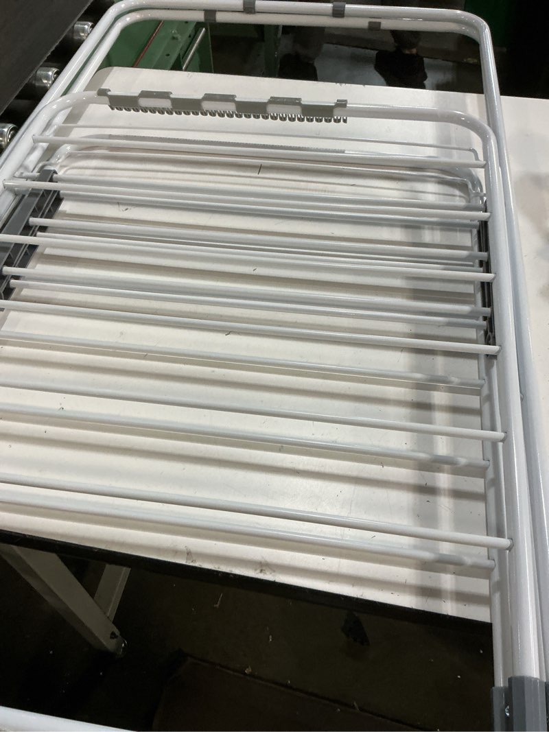 Condition photo showing Good Condition for apexchaser drying rack clothing, clothes drying rack foldable, metal laundry drying rack collapsible for sweater towel indoor outdoor, gullwing clothes rack drying with height adjustable rails, white