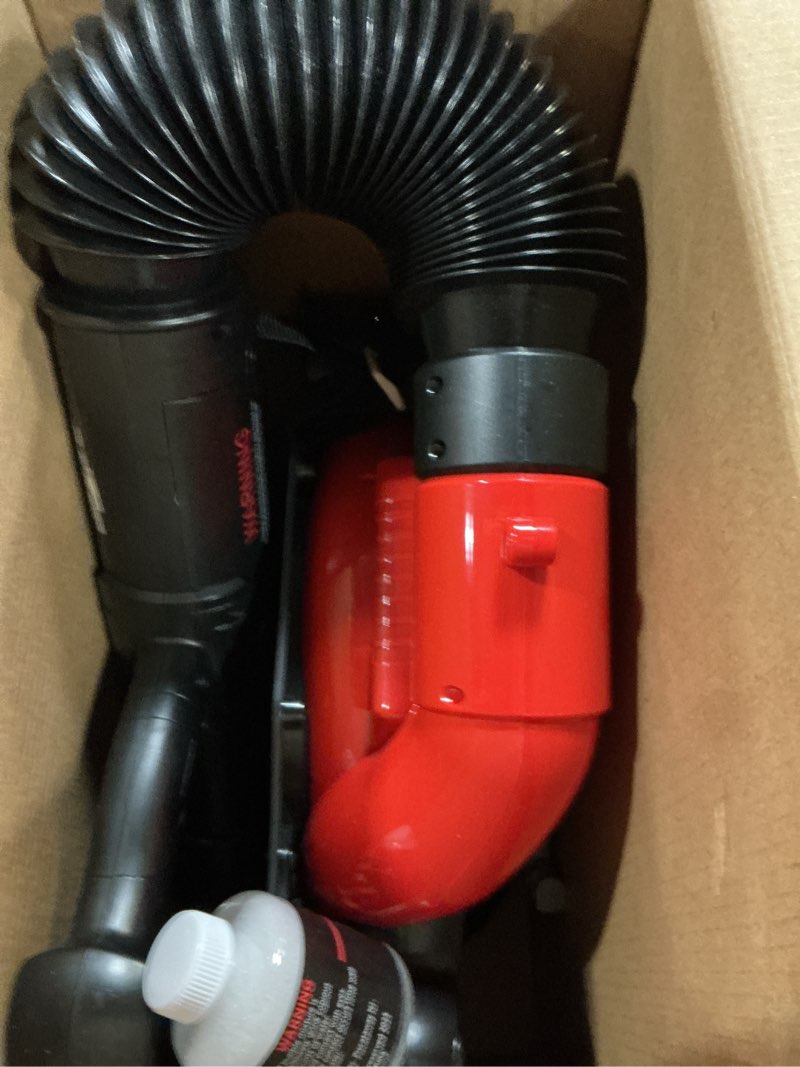 Condition photo showing New/Like New for kid trax bubble leaf blower backpack - bubble machine, toddler outdoor toys, kids leaf blower, kids party favors, realistic appearance, easy to use, toddler boy toys and girls, ages 3+ and above, red bubble maker leaf blower