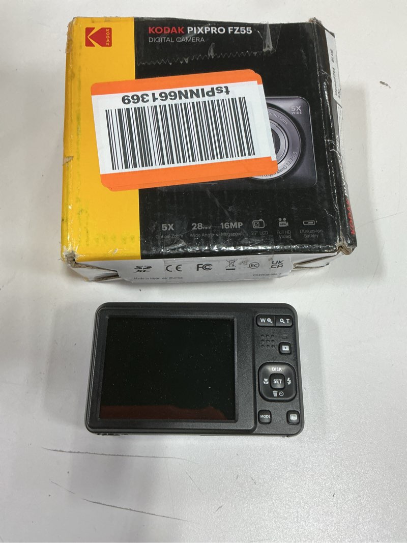 Condition photo showing As Is for KODAK PIXPRO FZ55-BL 16MP Digital Camera 5X Optical Zoom 28mm Wide Angle 1080P Full HD Video Li-Ion Battery 2.7" LCD Vlogging Camera (Blue)