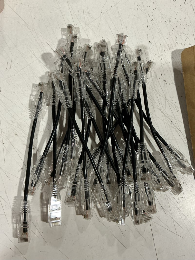 Condition photo showing Good Condition for rapink patch cables cat6/ cat6a 0.5ft (24 pack) slim, cat6a ethernet patch cable 10g support, snagless cat 6 patch cable for patch panel to switch, flexiable cat6 ethernet cable black 0.5ft black