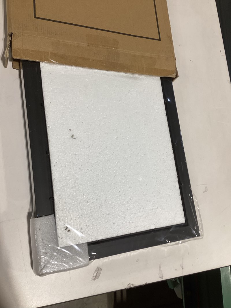 Condition photo showing As Is for graduationmall 11x17 black diploma frame with tassel holder for 8.5x11 certificate document,real glass, black over gold mat black with silver beads diploma + tassel