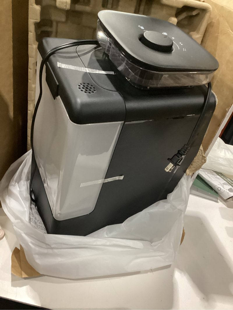 Condition photo showing As Is for gevi 10 cup drip coffee maker with built-in grinder, grind ? brew burr combo coffee machine with touch screen, programmable, 4-hour warm plate, permanent filter, coffee carafe, not tested, used