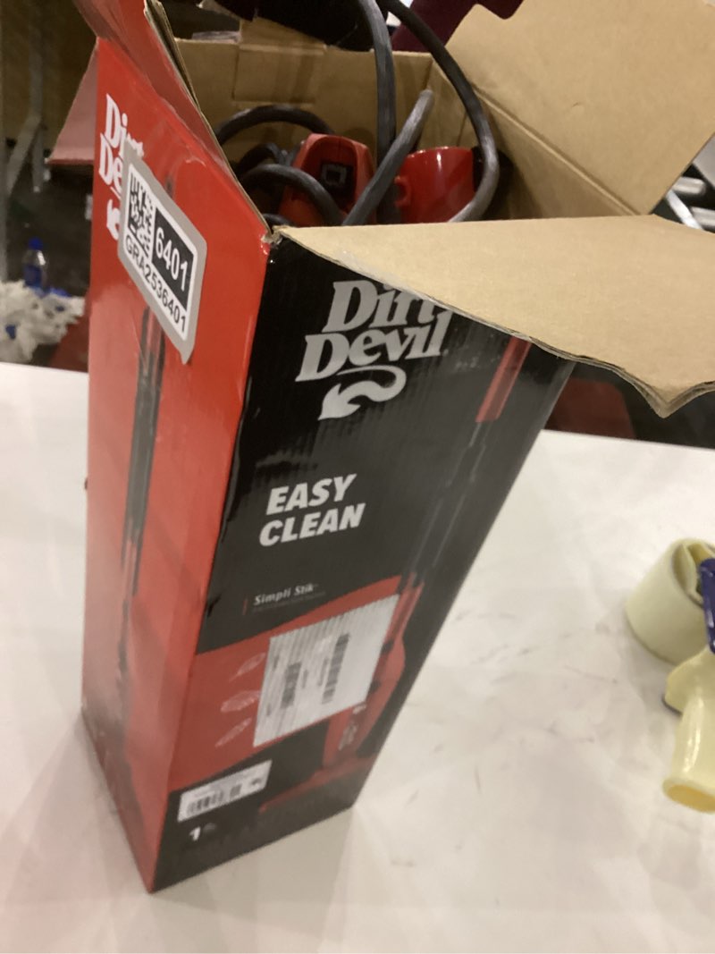 Condition photo showing As Is for Dirt Devil SD20000RED Simpli-Stik Lightweight Corded Bagless Stick Vacuum, Red