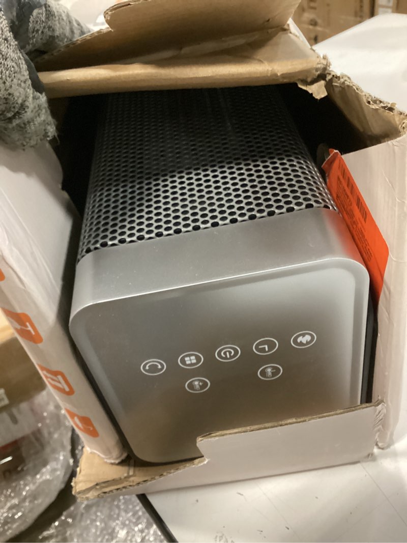 Condition photo showing As Is for space heaters for indoor use, 1500w ptc ceramic electric heater with thermostat, room temperature display, 70° oscillation, remote control, 12h timer, quiet portable heater for office bedroom